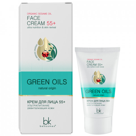 КРЕМ д/лица 55+ ультрапитание ревитализация кожи GREEN OILS 40 г КРЕМ д/лица 55+ ультрапитание ревитализация кожи GREEN OILS 40 г