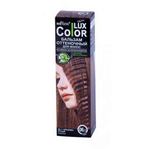 Бальзам оттеночный для волос Белита COLOR LUX, тон 06.1 орехово-русый, 100 мл Бальзам оттеночный для волос Белита COLOR LUX, тон 06.1 орехово-русый, 100 мл