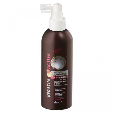 Лосьон двухфазный с кератином для волос Витэкс Keratin Active Восстановление и блеск 200 мл Лосьон двухфазный с кератином для волос Витэкс Keratin Active Восстановление и блеск 200 мл