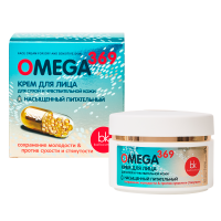 Крем для лица для сухой и чувствительной кожи Белкосмекс OMEGA 369 Насыщенный питательный 48 г Крем для лица для сухой и чувствительной кожи Белкосмекс OMEGA 369 Насыщенный питательный 48 г