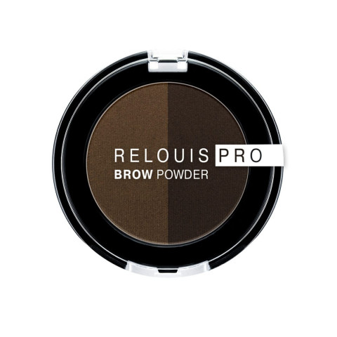 Тени для бровей Relouis Pro Brow Powder 3г №03 DARK BROWN NEW